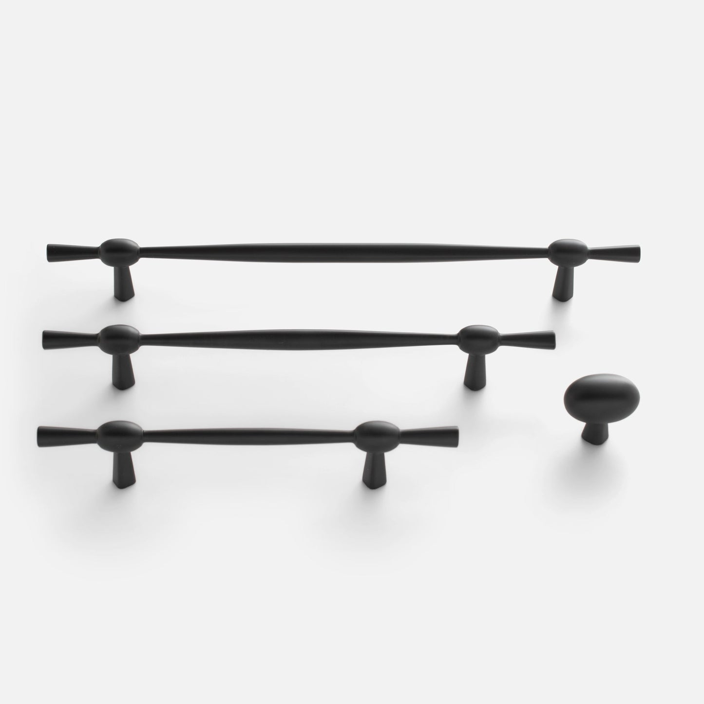 Front view of the Oil Rubbed Bronze Eleanor Pull showcasing its curved bow tie shaped design on a white background
