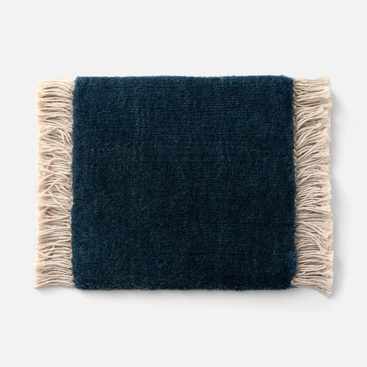 Indigo wool Mesa rug swatch