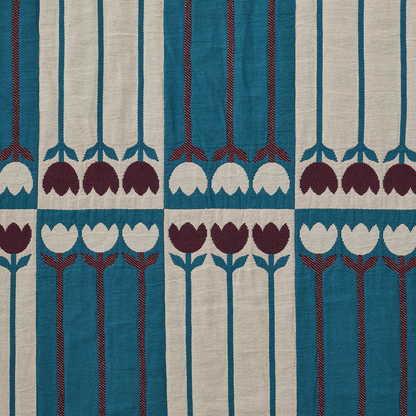 Pool floral stripe pattern swatch
