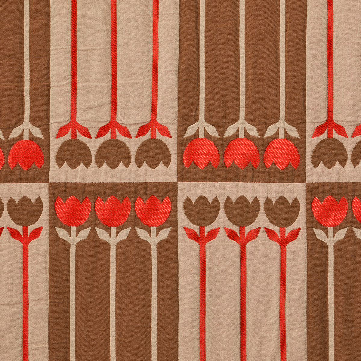 Redwood floral stripe swatch
