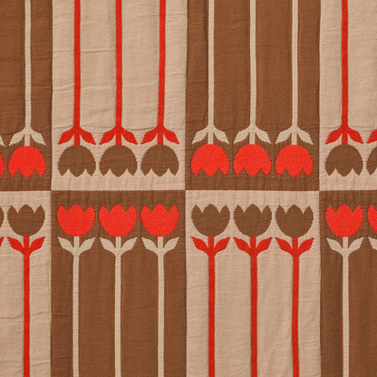 Redwood floral stripe swatch